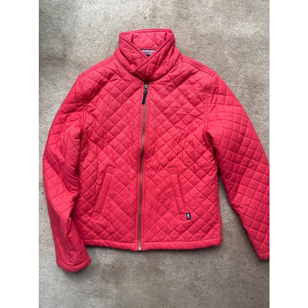 Girls Vineyard Vines Jacket Large (coral/fushia)